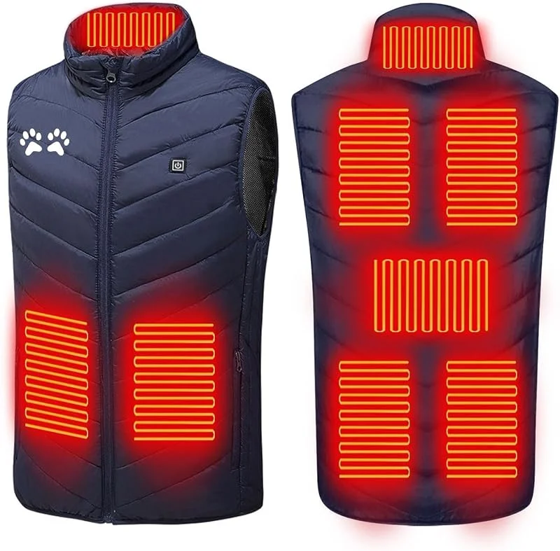 Beheizte Weste Herren Damen Heizweste Weste USB Lade Beheizbare Herren Damen W rmeweste Unisex Beheizten Weste Wiederaufladbare mit 8 Heizzone und 3 Stufen Temperatu mit Outdoor Wandern — Heizkleidung