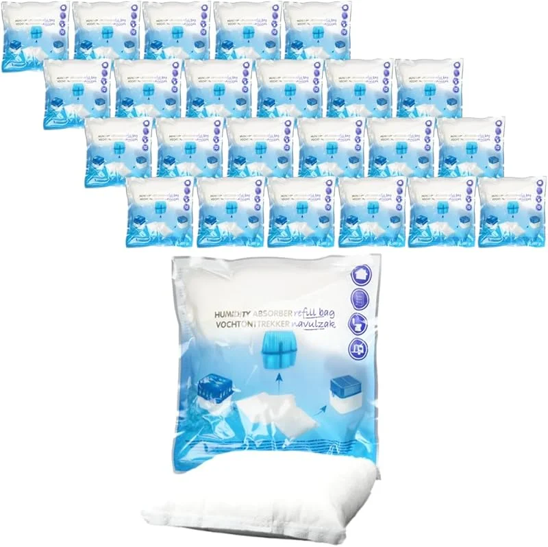 24x Luftentfeuchter Granulat 400g Nachfüllpack universal Feuchtigkeits-Stopper Beutel (24x Nachfüllpack 400g) — Luftbefeuchter
