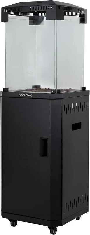 Heidenfeld Heizstrahler Outdoor, Gasheizung Inferno Lounge GH600 (Schwarz) — Heizung Warmepumpe