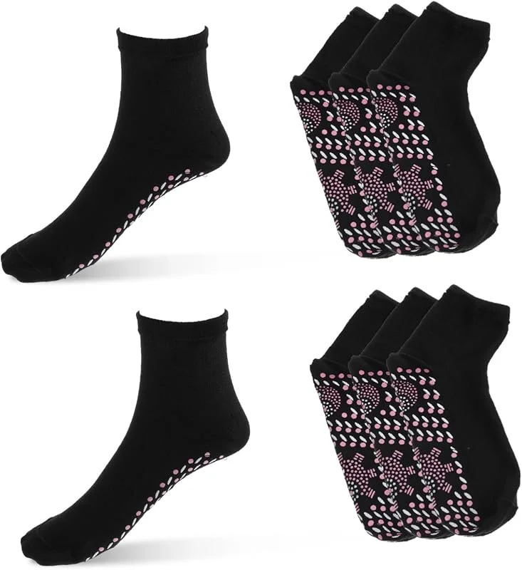 Abaodam Selbstheizende Socken 4 Paar Baumwolle, Bequeme Unisex Wintersocken — Heizkleidung