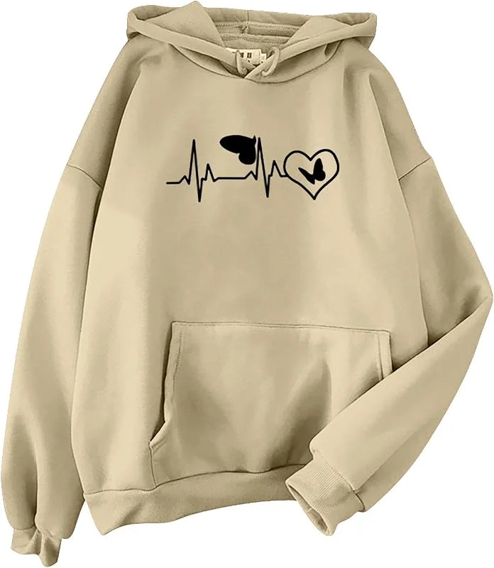 Hoodie Für Sweatshirt Mit Kapuze Einfarbig Elegante Kleidung Damen Oberteile Elegantes Oberteil Freizeit Teenager Mädchen Locker Lässig Baumwollpullover Pullover Weihnachten — Heizkleidung