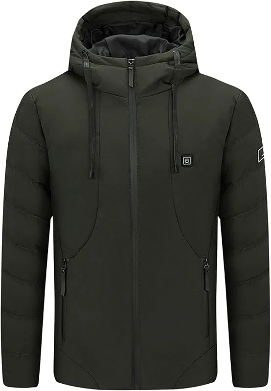 Beheizbare Jacke Herren mit Kapuze Heizjacke Motorrad Jacke Sweatjacke — Heizkleidung