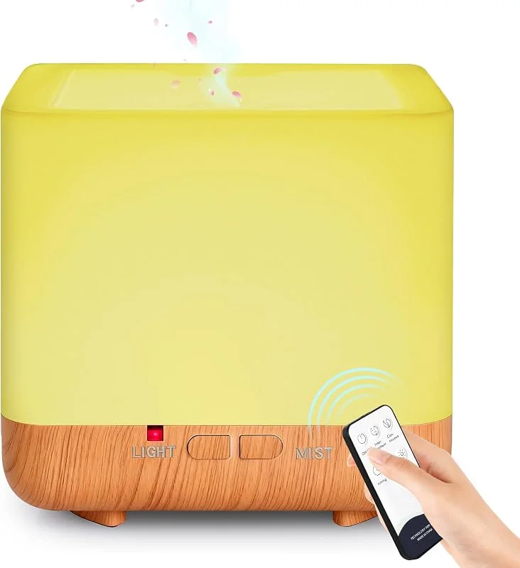 Aroma Diffuser, GeeRic 300ML Luftbefeuchter Ultraschall Aromatherapie Diffusor für Ätherische Öle mit Fernbedienung, Automatische Abschaltung bei Wasserlosem Zustand, und 7 Arten LED Lichtfarben