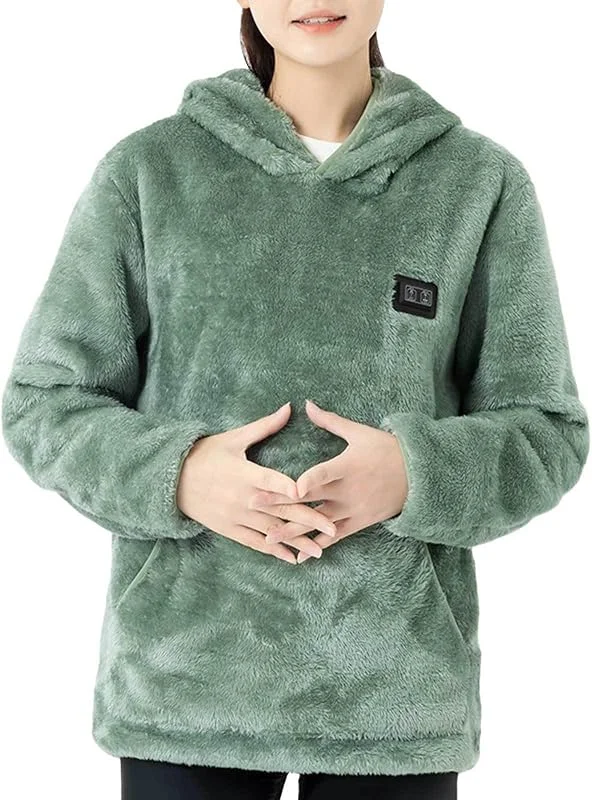 Generisch Beheizbarer Hoodie Damen Herren Beheizbare Hoodie Decke Oversized Sweatshirt Unisex Beheizbare Jacke Beheizbarer Pullover Fleecejacke Winterjacke Warm Teddyfleece Teenager Übergangsjacke — Heizkleidung