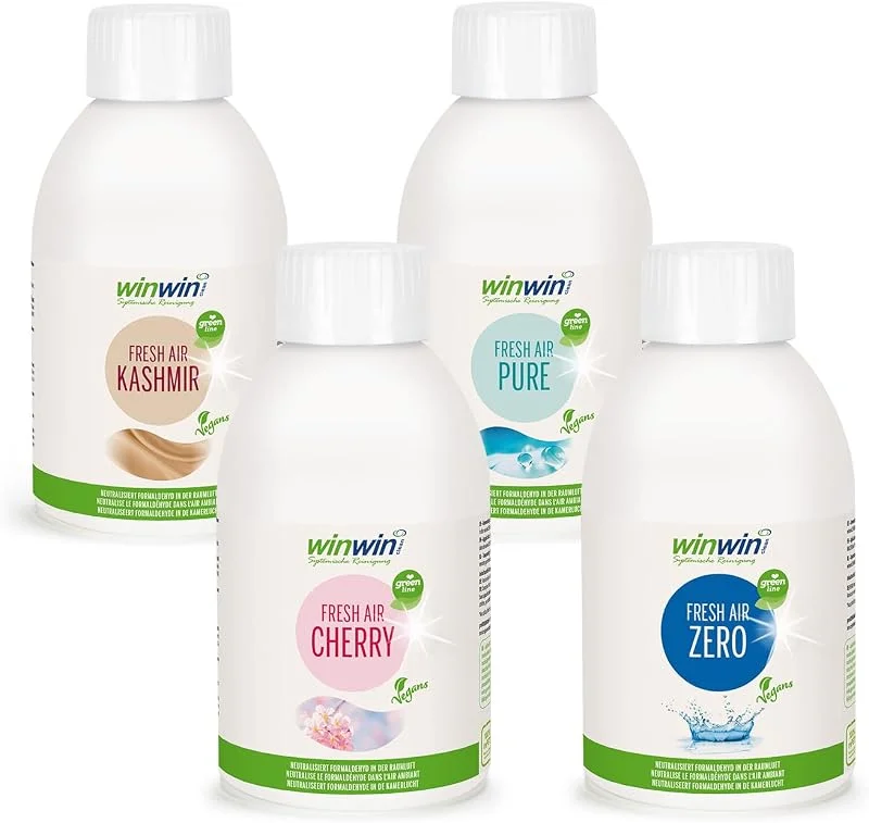 winwinCLEAN® 4 x 250ml Veganes Raumluftdeo I Luftreinigungs-Konzentrat — Küche & Haushalt