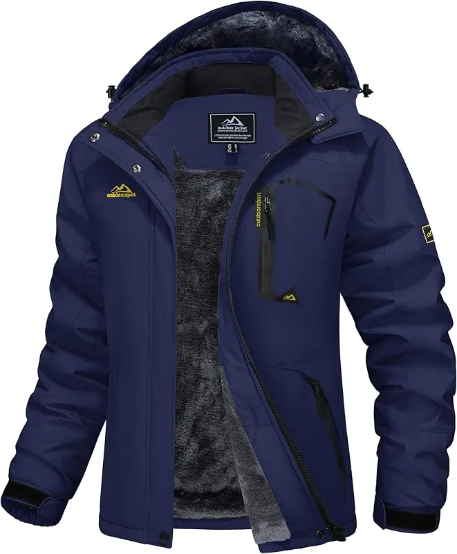 MAGCOMSEN Winterjacke Damen Skijacke mit Fleece Snowboardjacke Ski Jacken — Heizkleidung