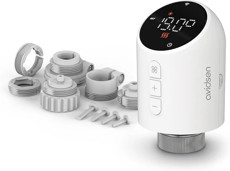 Avidsen Smartes Heizkörperthermostat HomeFlow TRV, WLAN, App — Heizung Warmepumpe