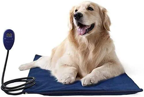 SagaSave Haustier-Heizmatte, elektrische Heizmatte für Hunde und Katzen, für den Innenbereich, kaufeste Kordel 40 x 30 cm, grün, UK PL — Heizung Warmepumpe