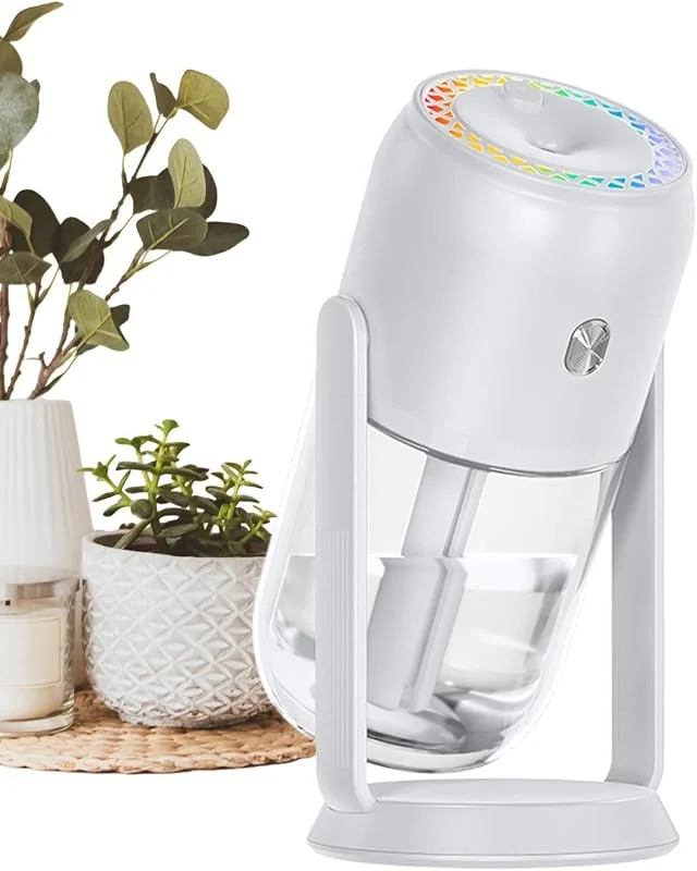Tragbarer Luftbefeuchter für unterwegs, 2-in-1, 280 ml, mit Zeitschaltuhr