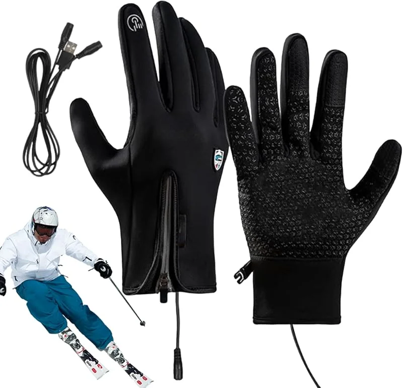 Beheizte Skihandschuhe, warm, Handwärmer, winddicht, kalt — Heizkleidung