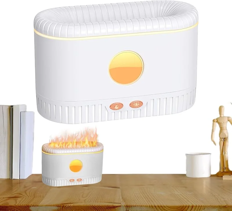Flammendiffusor, Luftbefeuchter, kühler Nebel, Duftmaschine, wasserlos