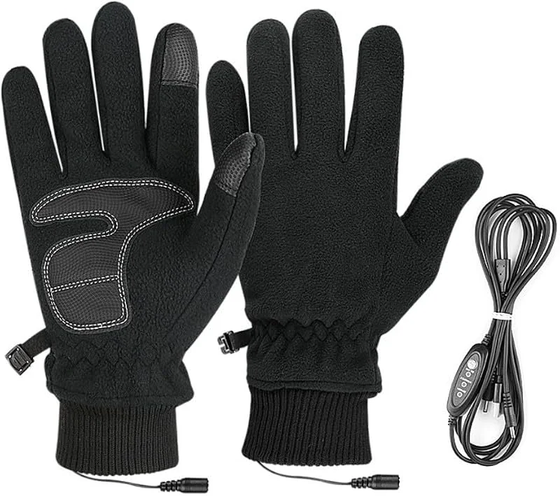 USB Heizhandschuhe Touchscreen Fleece Motorradfahren — Heizkleidung