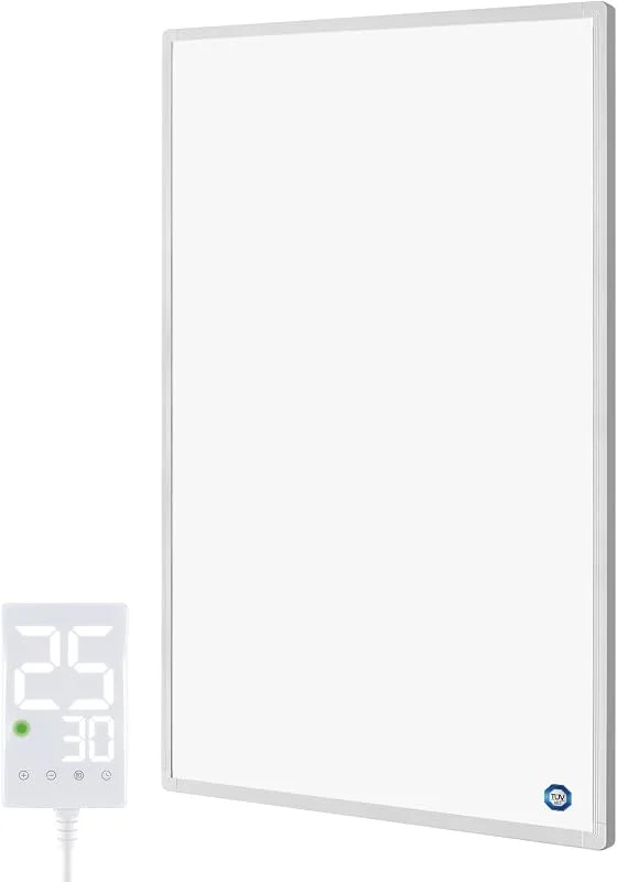 Infrarotheizung mit Thermostat 600 Watt, Infrarotheizung Wandmontage - 1-3 Min auf Betriebstemperatur bis 120 Grad - TÜV - Touch-Thermostat — Heizung Warmepumpe