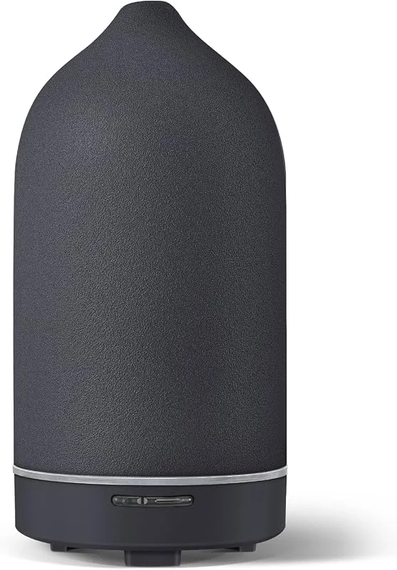 JESMAY Aroma Diffuser für Ätherische Öle 120ml, Premium Ultraschall Diffuser Keramik Luftbefeuchter, Raumduft Duftöl Diffuser mit LED BPA-Frei für Schlafzimmer Büro Spa(Schwarz)