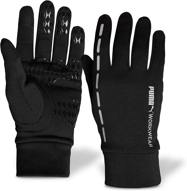 PUMA Workwear Handschuhe Herren Winter - Touchscreen tauglich - Mit rutschfester Haptik - Warme Fleece Winterhandschuhe für Outdoor Sport, Laufen - Arbeitshandschuhe - Geschenke für Männer — Heizkleidung