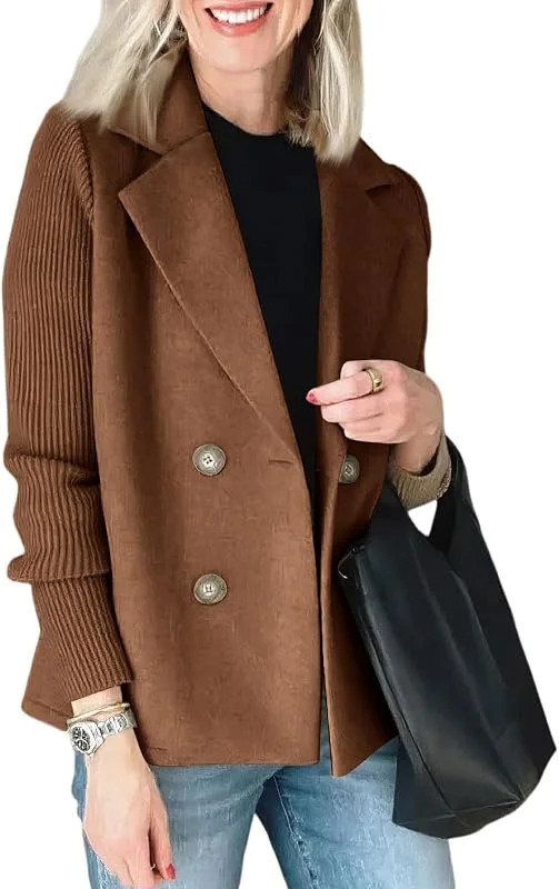 Blazer Damen Elegant Sportlich Übergangsjacke Damen Blazer Oversize — Heizkleidung