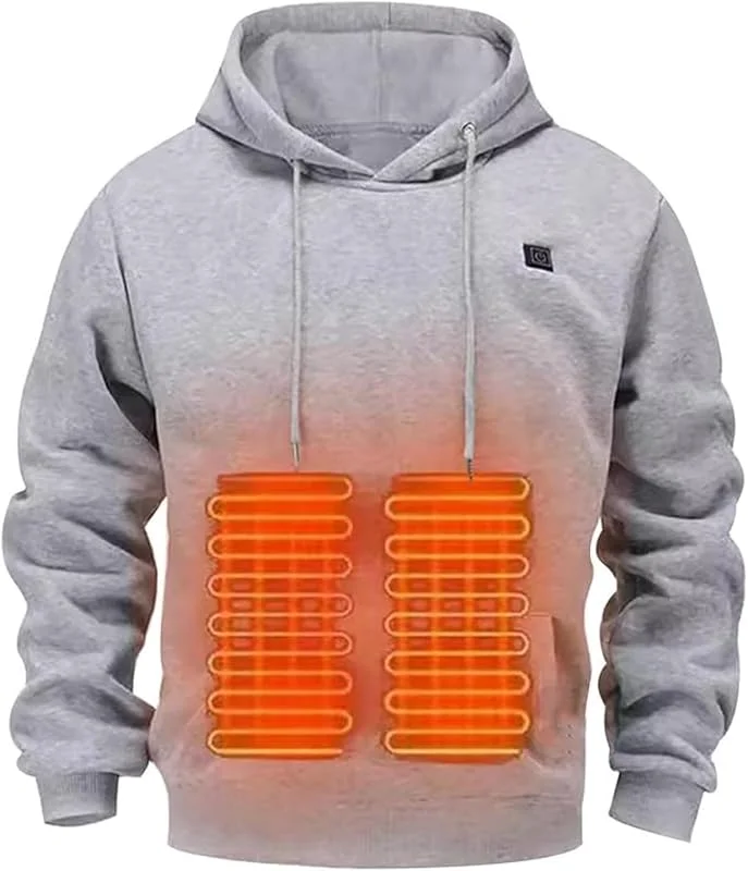 Hoodie Sweatshirt Herren Damen Beheizbare Pullover mit Kapuzenjacke Winter Warm Heizmantel Beheizbare Sweatshirt mit Kapuze USB Elektrisch Jacke Beheizbare Hoodie Damen Beheizbare Pullover Herren — Heizkleidung