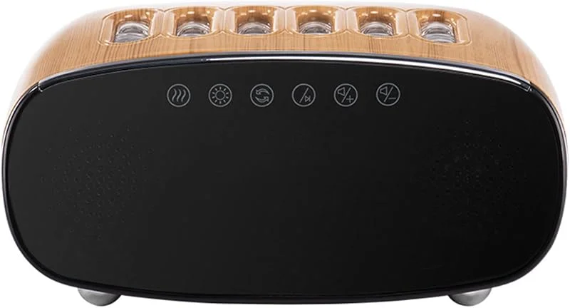Multifunktionaler 500 ml Luftbefeuchter mit kaltem Nebel, Aroma-Diffusor, blauer Zahn-Aroma-Diffusor, digitaler Alarm mit blauen Zähnen, Lautsprecherlicht mit blauen Zähnen, Luftbefeuchter für