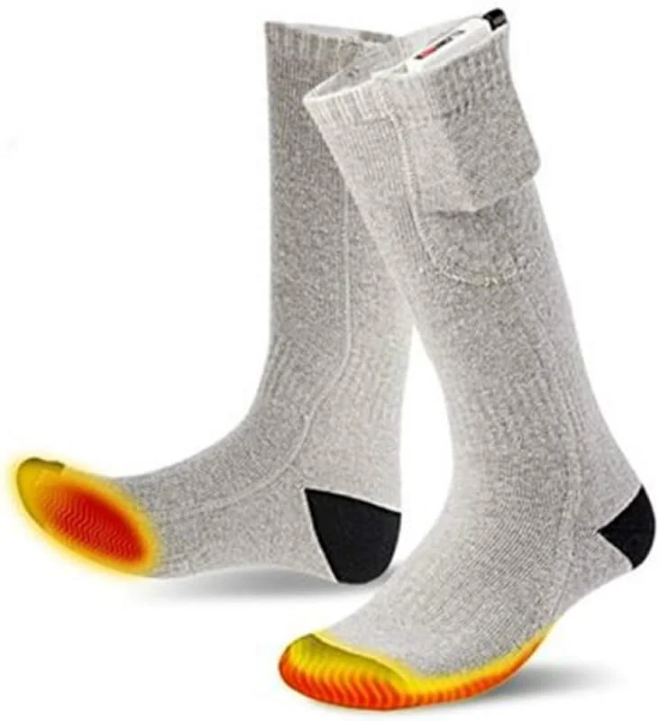 Elektrische Heizsocken, 1 Paar Thermosocken Für Kaltes Wetter Batteriegeheizte Socken Für Frauen Und Männer Winter Fußwärme Ausrüstung Baumwolle Thermosocken Für Skifahren Radfahren Wandern — Heizkleidung