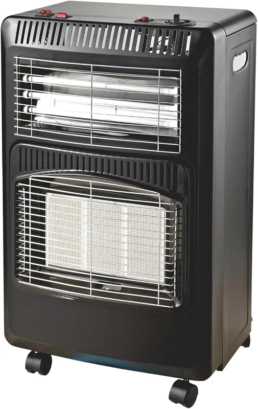 Home>it® Klappbarer Gaskocher 4, 2 kW + Elektroheizung Ventilator, Stahl — Heizung Warmepumpe