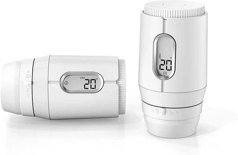Salus Controls TRV3RF Superleises Intelligentes Thermostatisches Heizkörperventil, Weiß, Digitale Temperaturanzeige, smart Control — Heizung Warmepumpe
