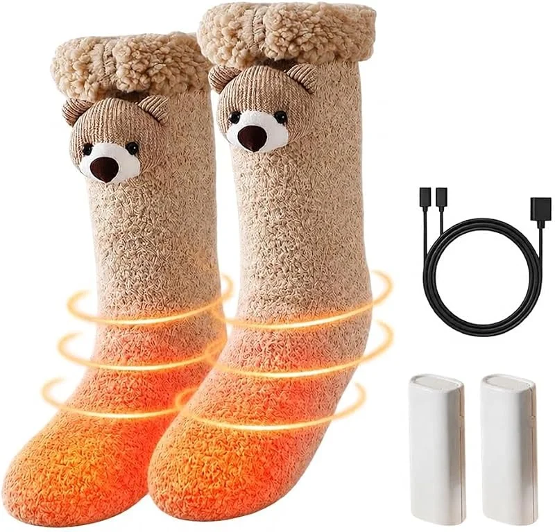 Beheizbare Socken, Heizsocken mit 1800mah Akku, Beheizte Socken für Damen — Heizkleidung