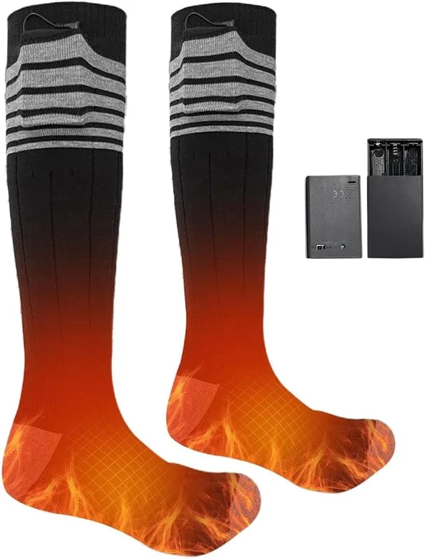 Batteriebeheizte Socken, batteriebetriebene Socken, Batteriebetriebene Socken Elektrische Socken, Beheizte Skisocken, thermische wiederaufladbare Socken, waschbare Wintersocken für Männer — Heizkleidung