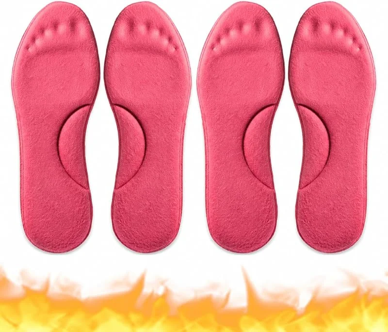 2 Paris Goofort Selbstheizende Einlegesohlen Thermo-Schmerzlinderung Latex Memory Foam Schuheinlagen Gepolsterte Innensohle für Sport Einkaufen Walking Laufen Arbeit Damen Herren — Heizkleidung
