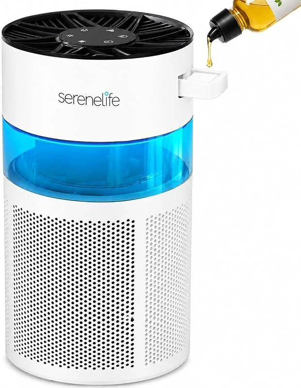 SereneLife Luftreiniger- mit HEPA 13 Filter, Weiß, bis 100m² — Luftbefeuchter