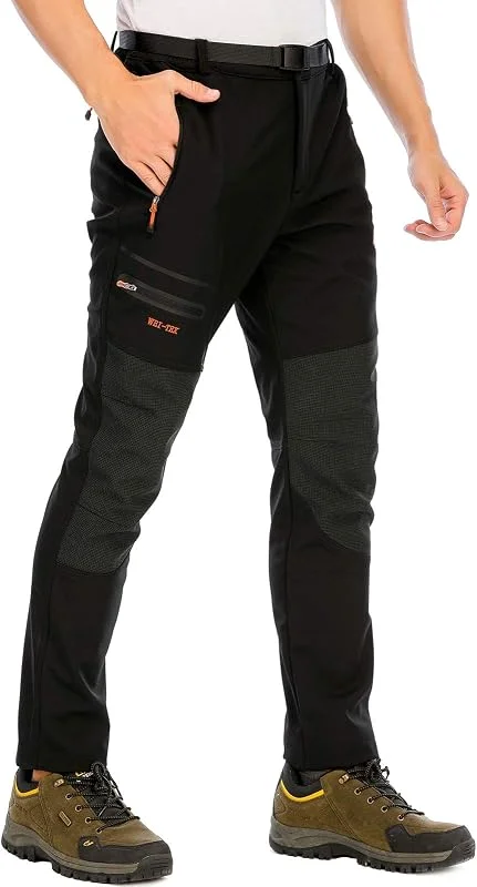 Herren Wanderhose Skihose Wasserdicht Gefüttert Softshellhose — Heizkleidung