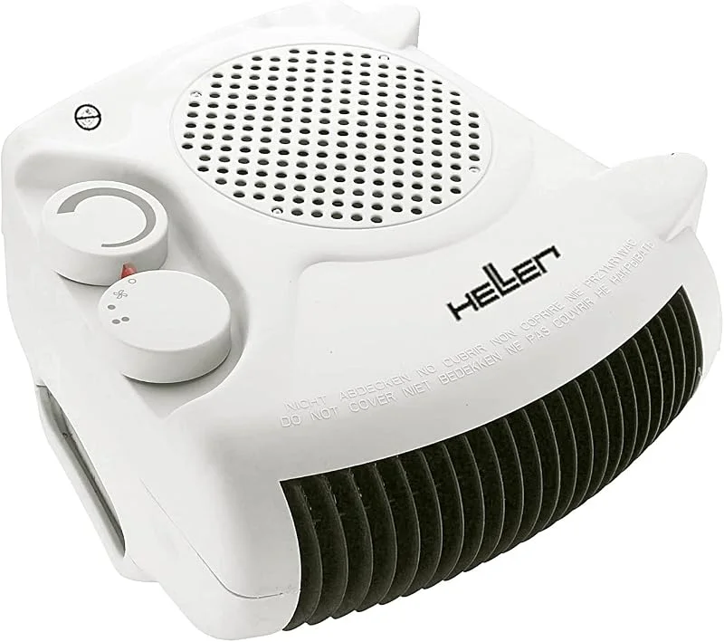 HELLER HL901 Heizlüfter klein für Innenräume, 2000 W, 2 Heizstufen + Kaltluft, Thermostat, elektrische Heizung, Elektroheizung — Heizung Warmepumpe