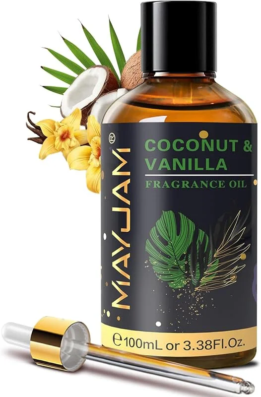 MAYJAM Kokosnuss & Vanille Duftöl 100ML für ätherische Öle Diffusor — Luftbefeuchter