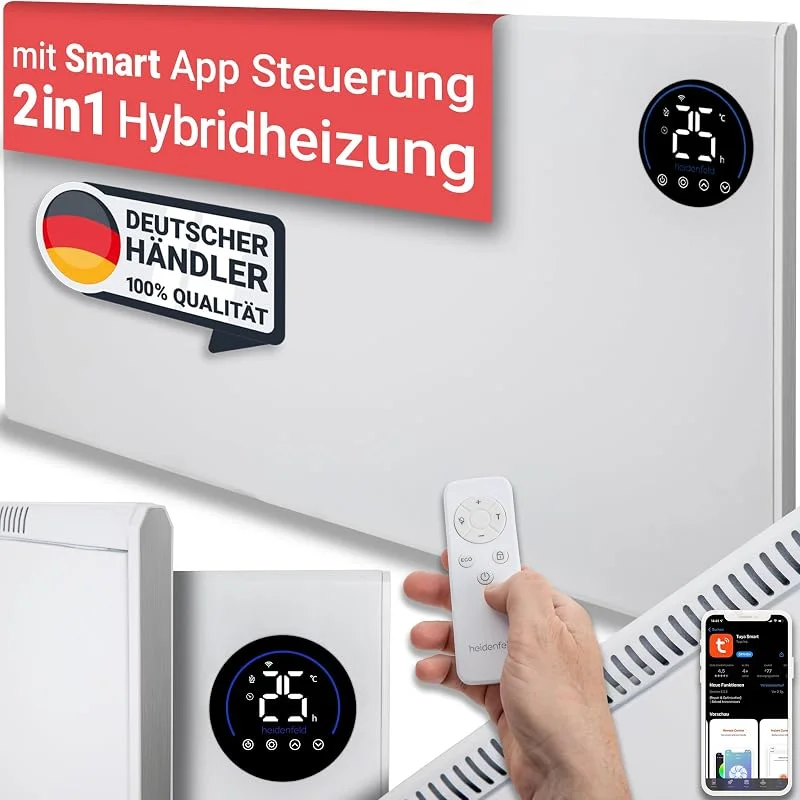Heidenfeld Infrarotheizung HF-HP150, Bis 25 m², 1000 Watt — Heizung Warmepumpe