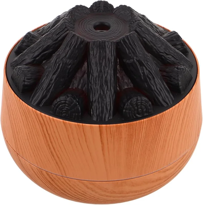 Tischlampe mit Luftbefeuchter Holzmaserung 300ml Tragbarer Leise