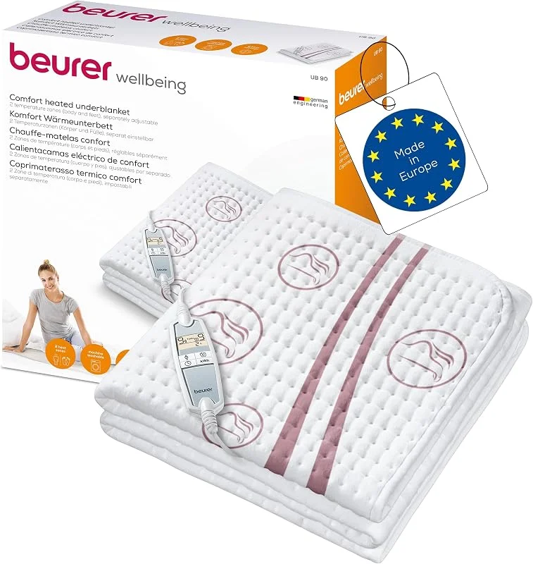Beurer UB 90 Wärmeunterbett mit 2 Temperaturzonen und je 9 Temperaturstufen — Heizung Warmepumpe