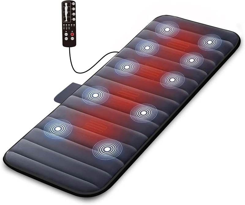 COMFIER Elektrische Massagematte mit Wärme & 10 Motoren — Heizung Warmepumpe