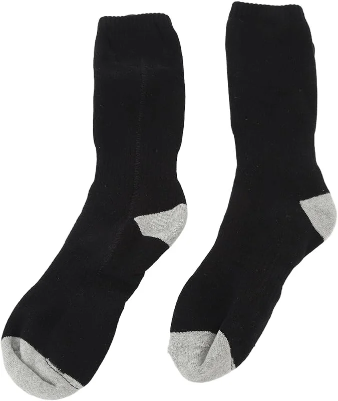 Erhitzt Socken, Elektrische Warme Socken für Männer Frauen, Winter Verdicken Baumwolle Kaltschutz Warme USB-Stecker in Elektro Socken für Männer Frauen (Schwarz) — Heizkleidung