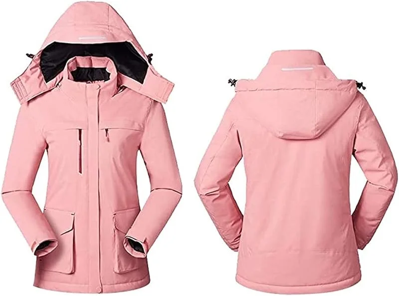 Damen Beheizbare Jacke Winterjacke Slim Fit Beheizter Mantel mit durchgehendem Reißverschluss Smart Electric Heating Coat — Heizkleidung